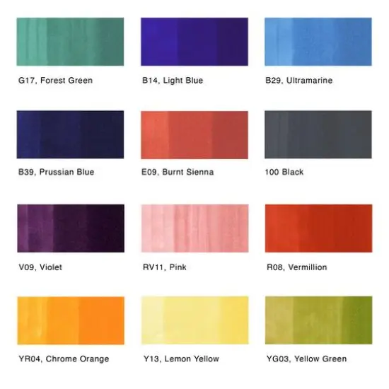 Copic&reg; Basic 12 Color Sketch Marker Set, Version 2 {3}