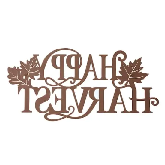 Glitzhome&reg; 24" Metal "HAPPY HARVEST" Wall D&eacute;cor {8}