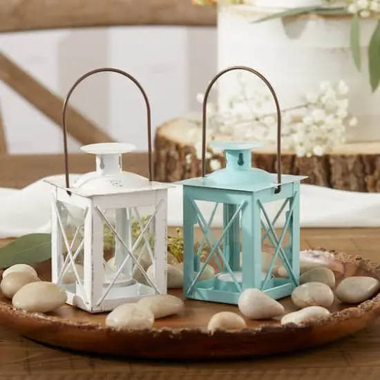 Kate Aspen&reg; Luminous Blue Tea Light Holder Lantern, 4ct. {4}