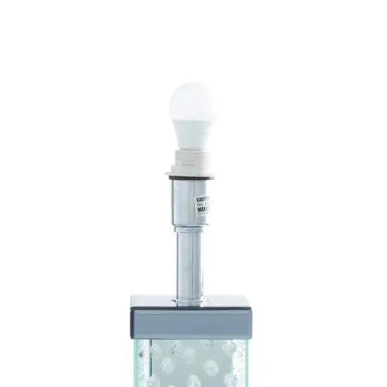 31" Gray Glass Glam Table Lamp {7}