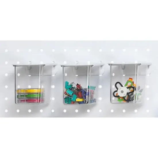 Pegboard Storage Bins with White Lids, 3ct. by Simply Tidy&trade; {3}