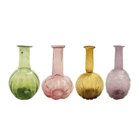 Hello Honey&reg; Embossed Reclaimed Glass Vase Set {3}