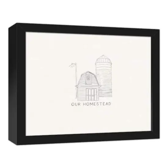 Farmhouse Sketches 11" x 14" Black Framed Canvas - Set of 2 {5}