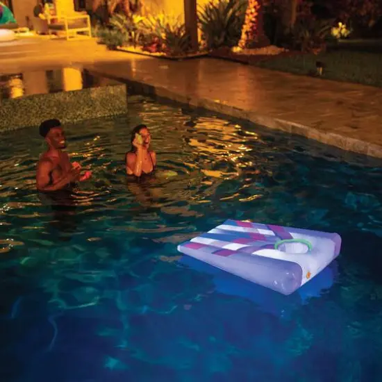 PoolCandy Illuminated Floating LED Cornhole Set {4}