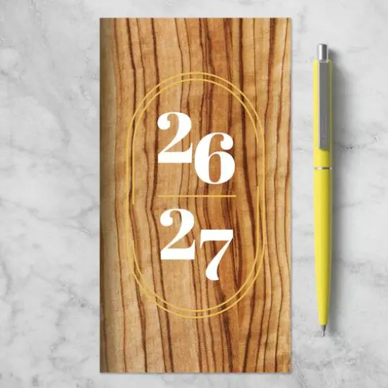 2026-2027 Classic Oak Small Monthly Pocket Planner {7}