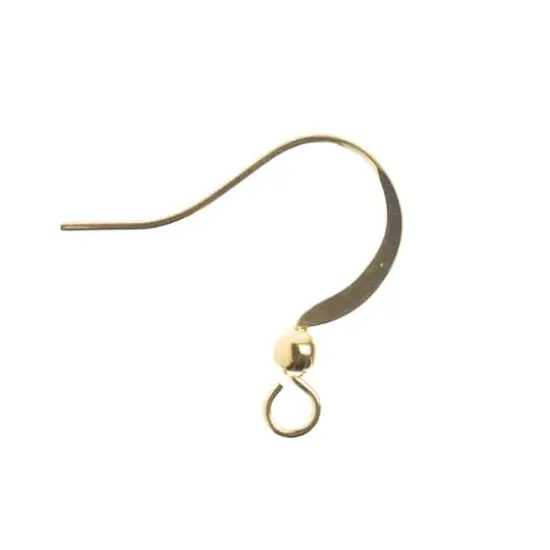John Bead Must Have Findings 18mm Earwire with Bead, 60ct. Gold {4}