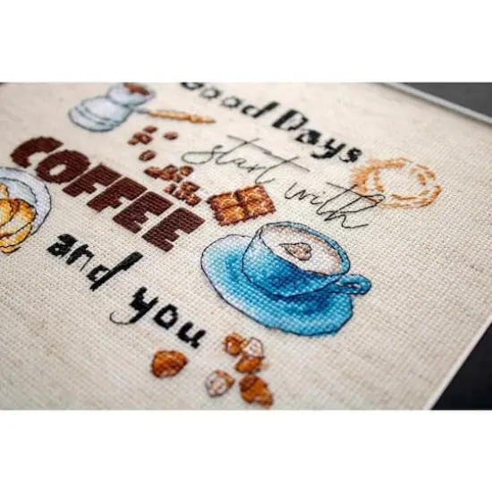 LetiStitch Coffee Time Counted Cross Stitch Kit {7}
