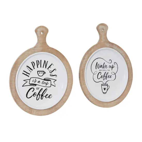 Set of 2 White Metal Farmhouse Wall Decor, 12" x 14" {3}