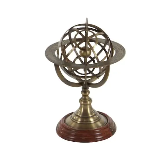 11" Brass Coastal Globe {6}