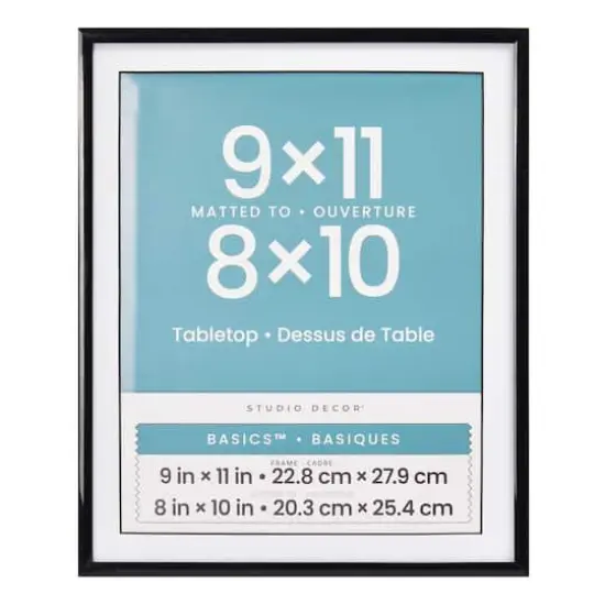 Basics&trade; Tabletop Frame with Mat by Studio D&eacute;cor&reg; Black {1}