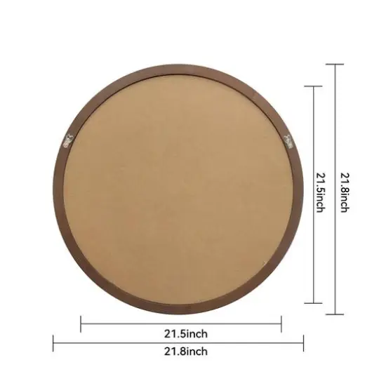 21.5" Round Wave Wood Decorative Mirror by Ashland&reg; {6}