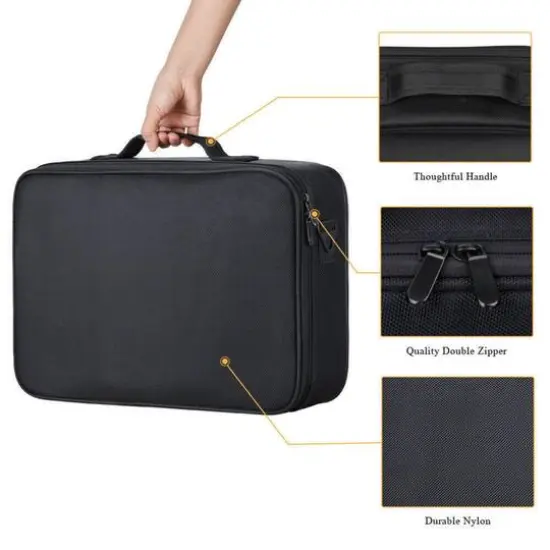 NEX&trade; Large Black Travel Cosmetic Organizer {5}