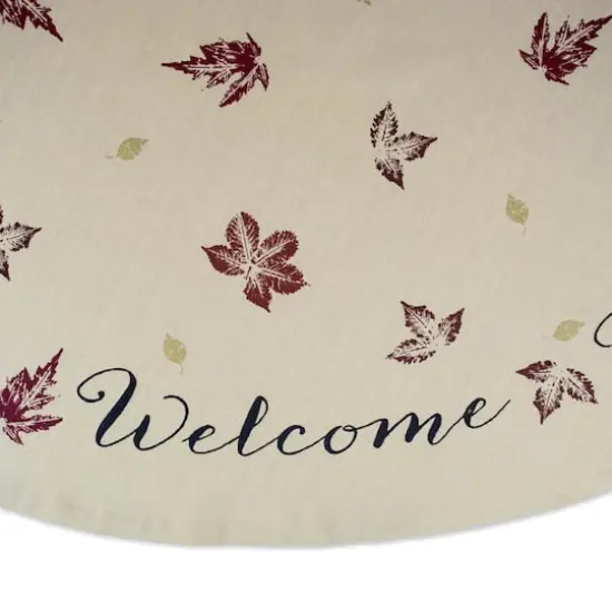 DII&reg; 70" Rustic Leaves Print Round Tablecloth {6}