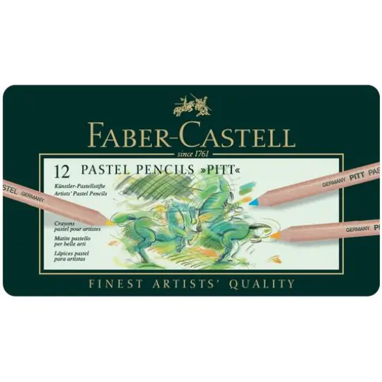 Faber-Castell&reg; Pitt&reg; 12 Color Pastel Pencil Tin Set {3}