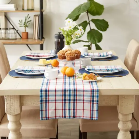 Lighthouse Plaid Table Runner 14" x 72" {6}