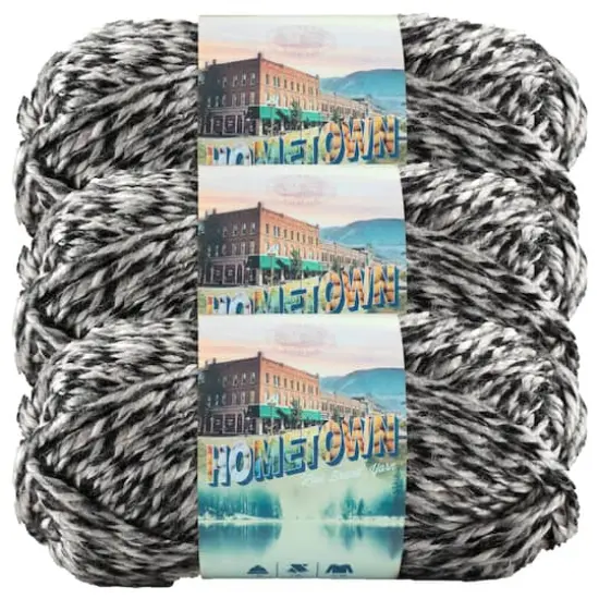 3 Pack Lion Brand&reg; Hometown Variegates Yarn Anchorage Ice {1}