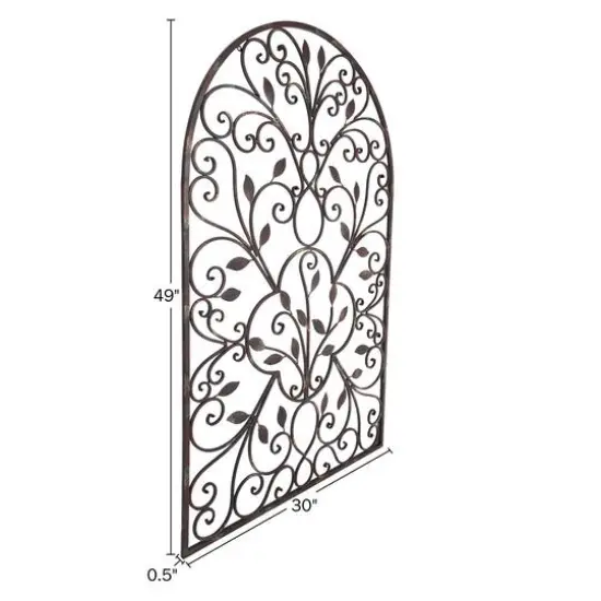 Hastings Home 49" Iron Arched Window Panel Wall D&eacute;cor {4}