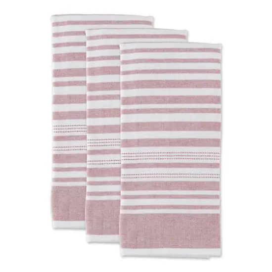 DII&reg; Barn Red Variegated Stripe Terry Dishtowels, 3ct. {4}
