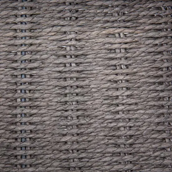 Household Essentials Paper Rope with Wooden Handles Basket Set Gray {5}