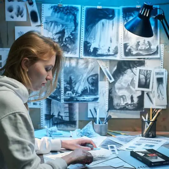 Arteza&reg; Medium & Hard Grade Compressed Charcoal Set {6}