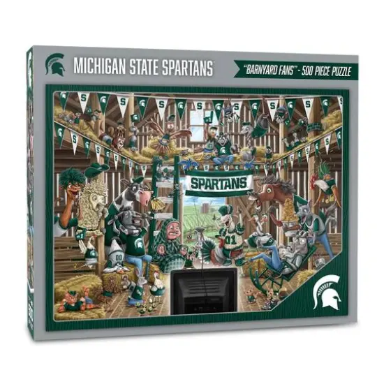College Barnyard Fans 500 Piece Puzzle Michigan State Spartans {1}