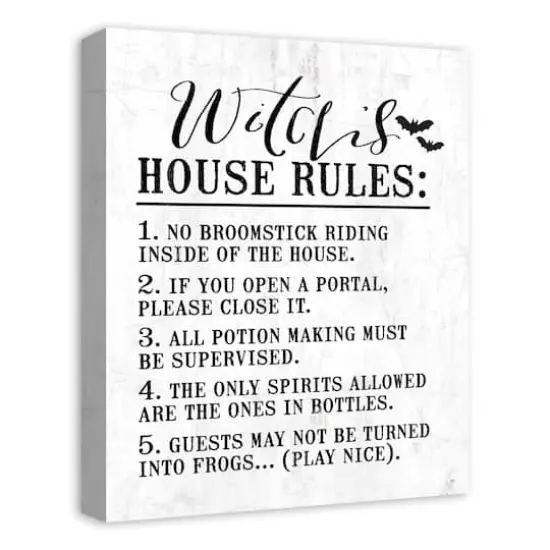 Witch House Rules Canvas Wall Art {3}