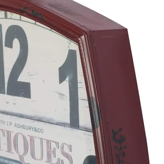 White Vintage Metal Wall Clock {5}