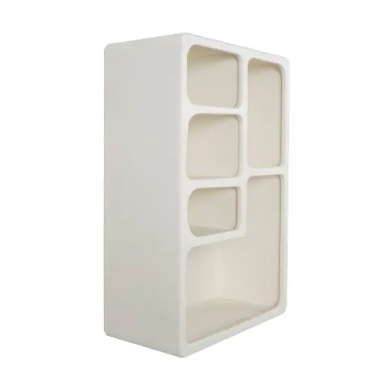 24" Cream Rectangle Wall Shelf {4}