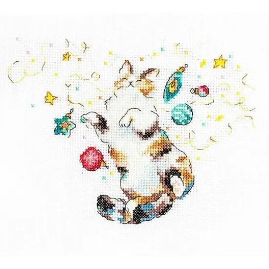 LetiStitch Cat's Happiness Counted Cross Stitch Kit {1}