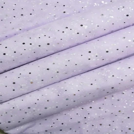 Feldman Lilac with Silver Dots Mesh {1}