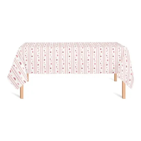Multi Heart Stripes Pattern 58" x 102" Tablecloth {3}