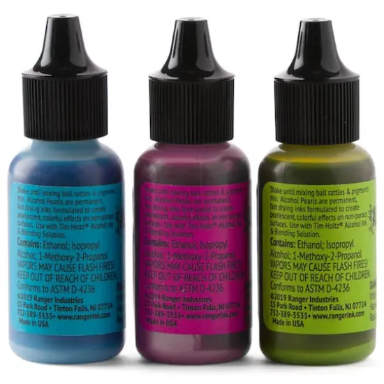Ranger Tim Holtz&reg; Alcohol Pearl Ink Kit Tranquil/Intrigue/Sublime {7}