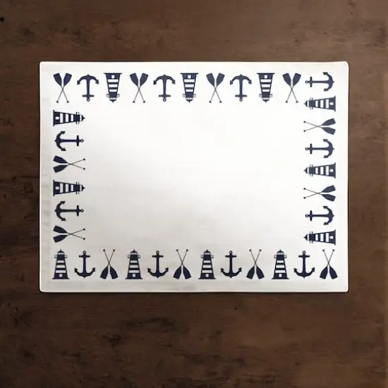 Nautical Border 18" x 14" Poly Twill Placemat {3}