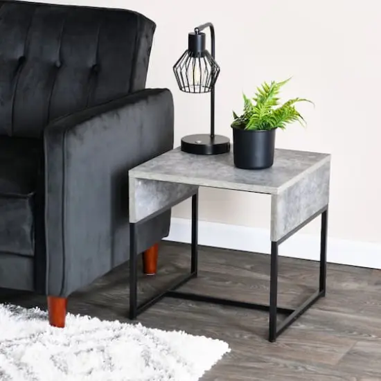 Household Essentials 18" Wrap End Table Gray {4}