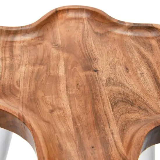 Hello Honey&reg; Wood Wavy Edge End Table {9}