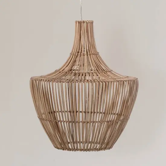 Hello Honey&reg; Round Wicker Pendant Light {4}