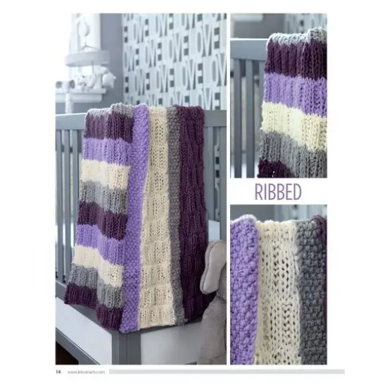 Leisure Arts&reg; Knit Color Block Blankets Book {11}