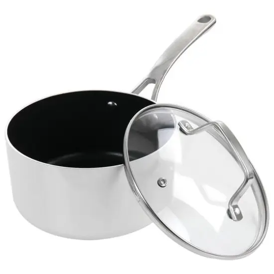 Martha Stewart 10 Piece Nonstick Hard Aluminum Cookware Set White {7}