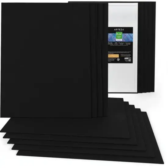 Arteza&reg; 11" x 14" Black Canvas Panels, 14ct. {1}