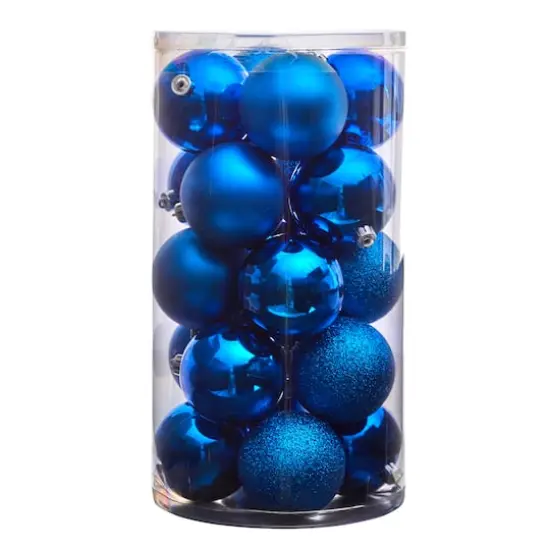 20ct. 3" Blue Shatterproof Christmas Ornaments {4}