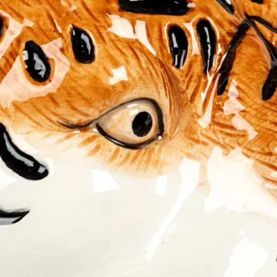 Hello Honey&reg; 6" Round Ceramic Tiger Head Planter {9}