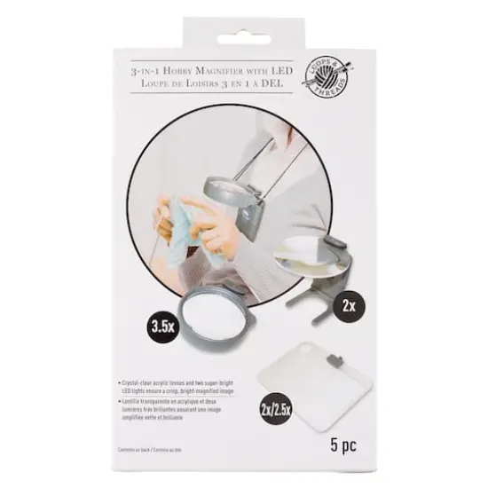 3-in-1 Hobby Magnifier with LED by Loops & Threads&reg; {5}