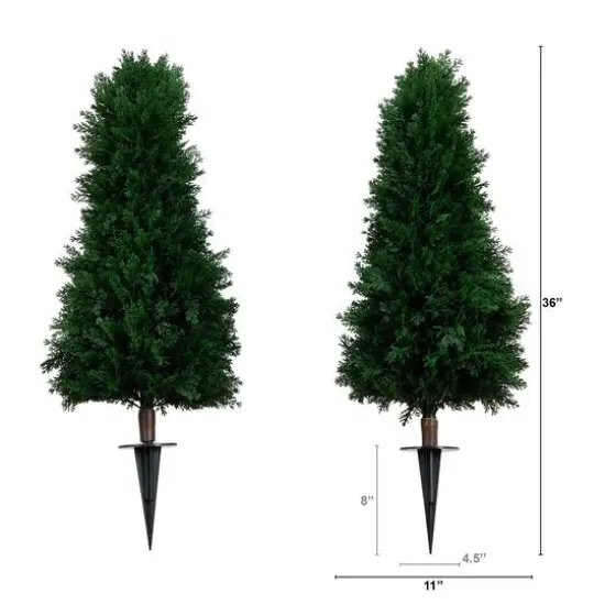 3ft. UV Resistant Cedar Plant Set with Integrated Ground Stake {7}
