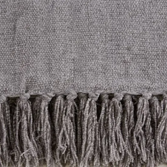 DII&reg; Soft Gray Chenille Throw {6}