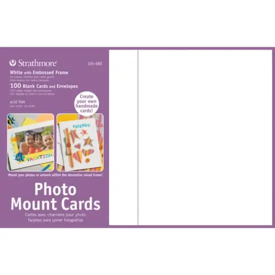 Strathmore&reg; White Photo Mount Cards & Envelopes, 5" x 7" {1}