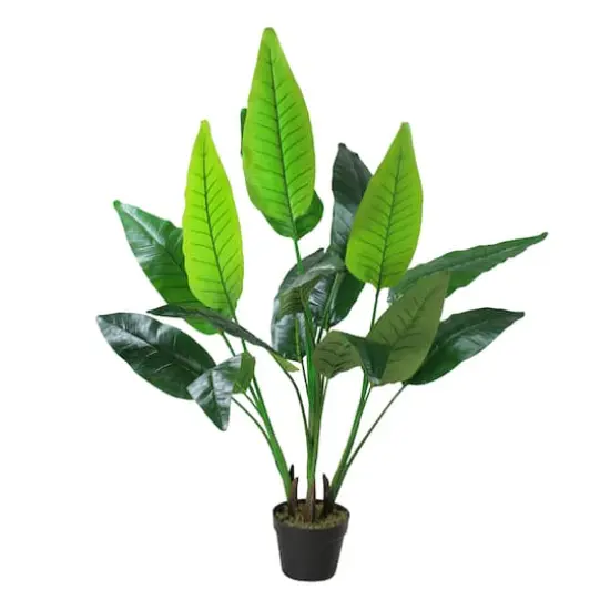 4ft. Potted Artificial Green Traveller's Tree {1}