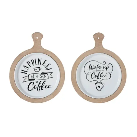 Set of 2 White Metal Farmhouse Wall Decor, 12" x 14" {1}