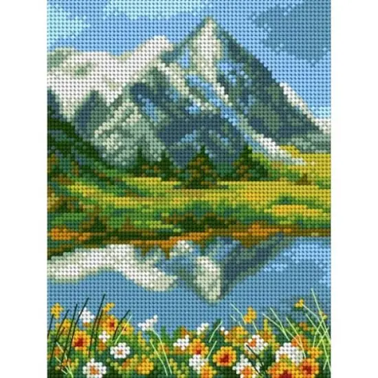 Orchidea Needlepoint Canvas For Halfstitch Without Yarn Summer In The Mountains - Printed Tapestry Canvas {1}