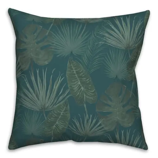 Tropical Palm Throw Pillow Blue {3}
