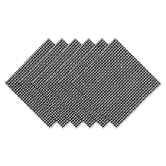 DII&reg; Black & Semi Bleached Gingham Cloth Dinner Napkins, 6ct. {1}